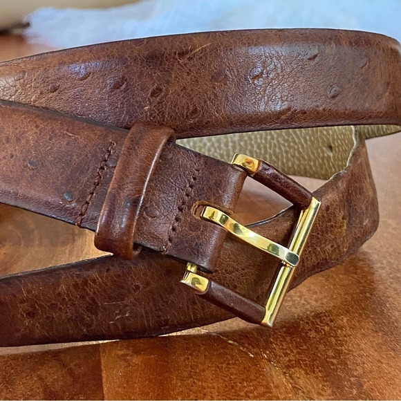 Protocol Other - Ostrich Grain Cowhide Belt Made In Canada Size 36 Protocol